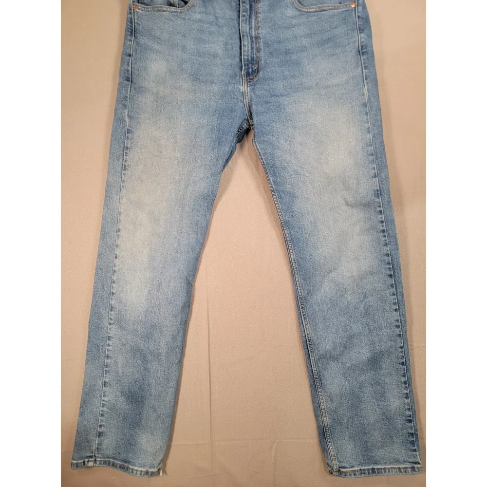 Levi's 505 Regular Fit Men's Jeans W38 L32 Light Wash Denim Straight Leg